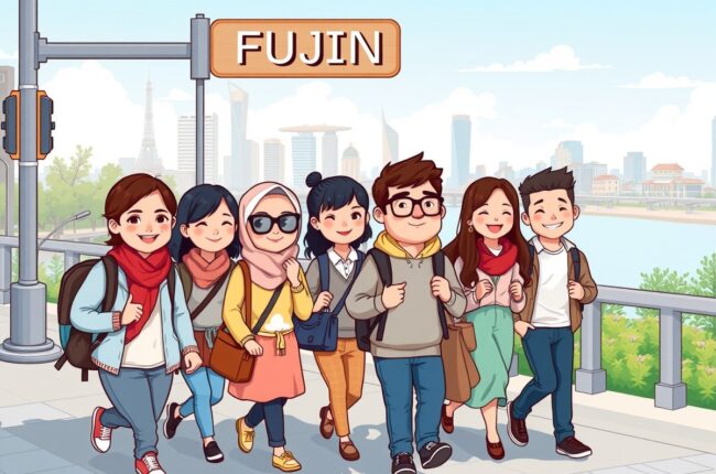 Foreigners walking near Songhua River in Fujin for local WeChat groups.