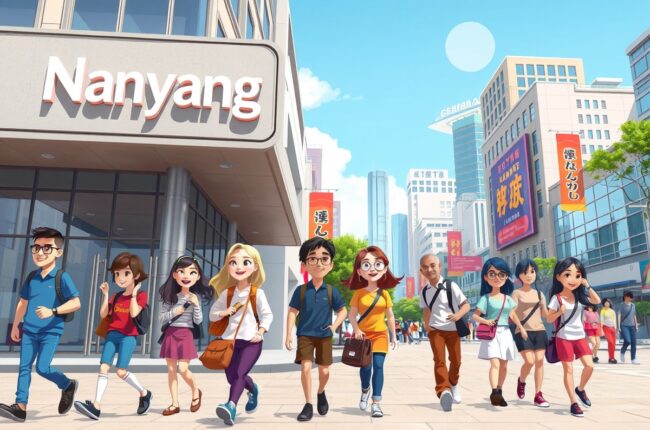 Foreigners walking near a landmark in Nanyang, Henan, for local WeChat groups.