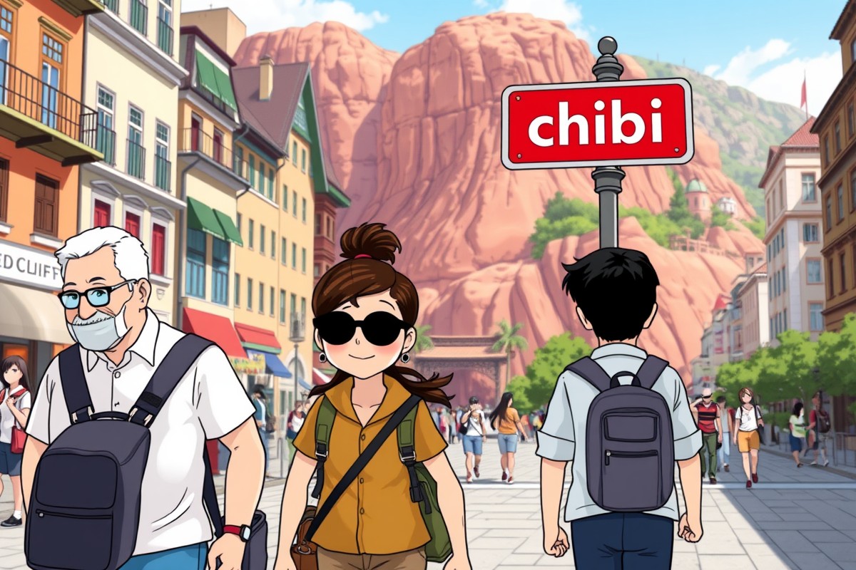 Foreigners walking near Red Cliff landmark in Chibi for WeChat groups