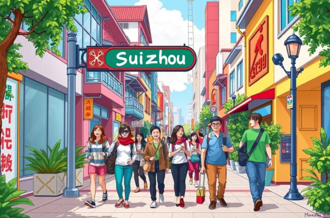 Foreigners walking in Suizhou 随州市, Hubei 湖北, exploring the city's landmarks