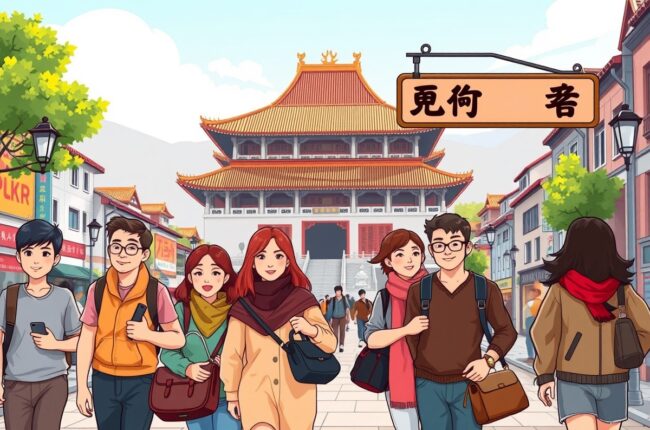 Foreigners walking near Jiulong Temple in Zhangshu for local WeChat groups.